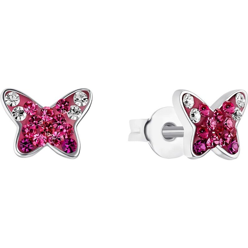 Prinzessin Lillifee Mädchen-Ohrringe Schmetterling Ohrstecker Silber 2034006
