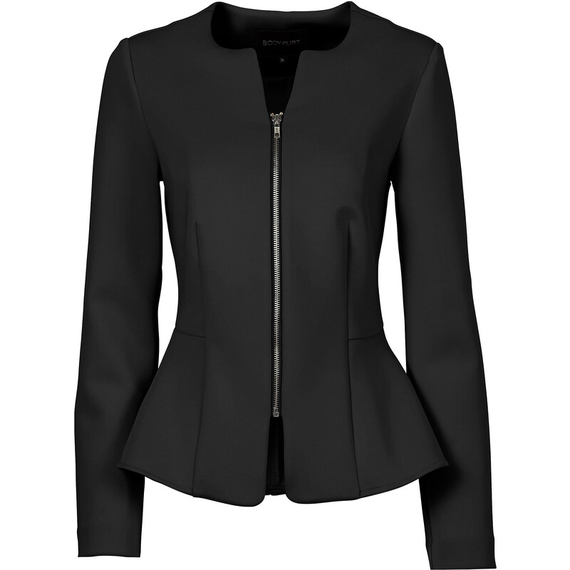 BODYFLIRT Scuba-Jacke in schwarz für Damen von bonprix