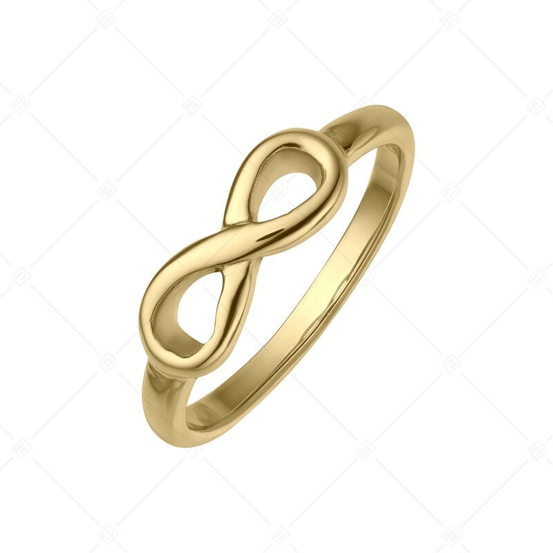 BALCANO - Infinity / Edelstahl Ring mit Unendlichkeitssymbol und 18K Gold Beschichtung