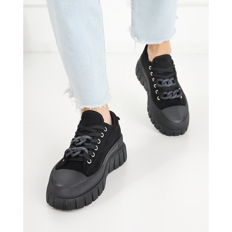 marka niezdefiniowana Schwarze hohe Damen-Sneakers Mishta - Footwear - schwarz