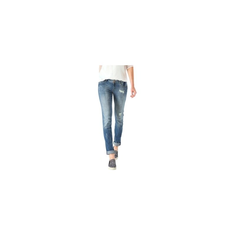Promod Slim-Fit-Jeans im Used-Look