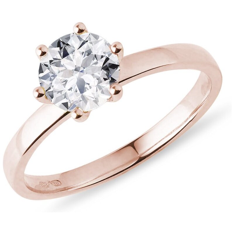 Verlobungsring mit 1ct Diamanten in Roségold KLENOTA K0701024