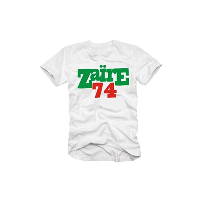 Coole-Fun-T-Shirts ZAIRE 74 Muhammad Ali T-SHIRT rumble in the jungle weiss