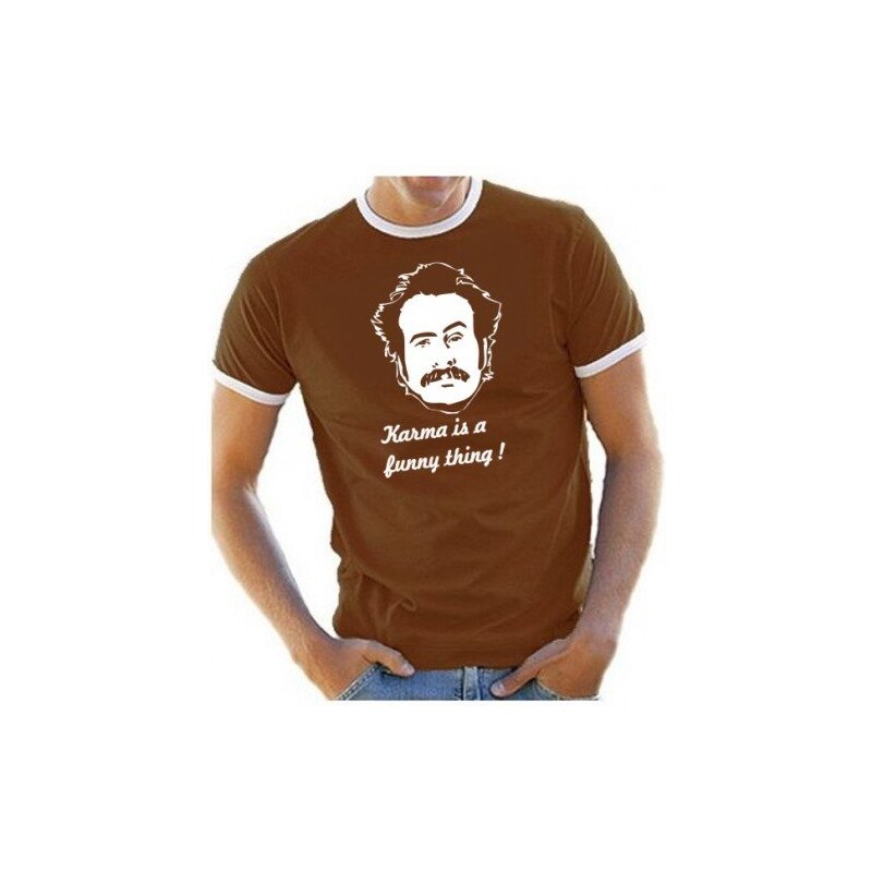Coole-Fun-T-Shirts Herren T-Shirt My name is Earl - Karma is a funny thing RINGER