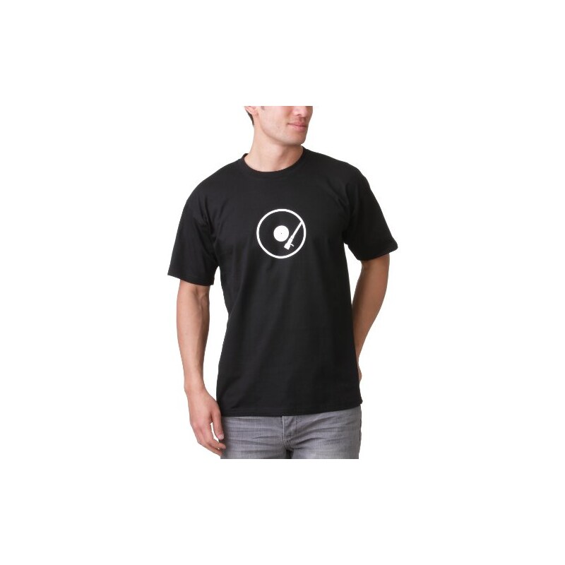 Coole-Fun-T-Shirts Plattenspieler T-SHIRT schwarz Designer T-Shirts