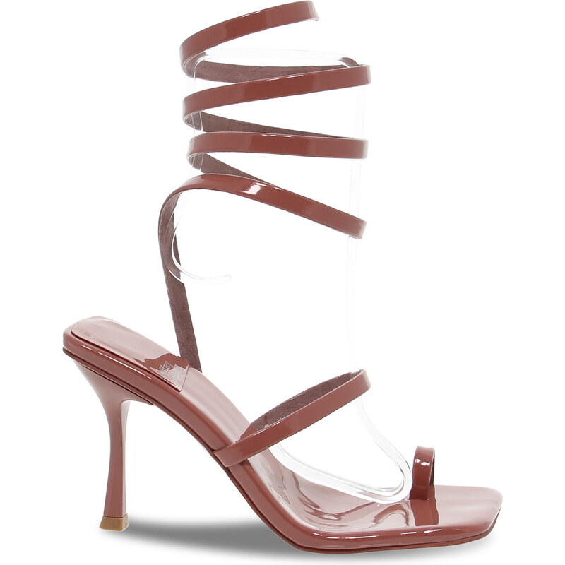 Sandalen mit Absatz Jeffrey Campbell SERPENTE ALLA CAVIGLIA aus Malen Pink