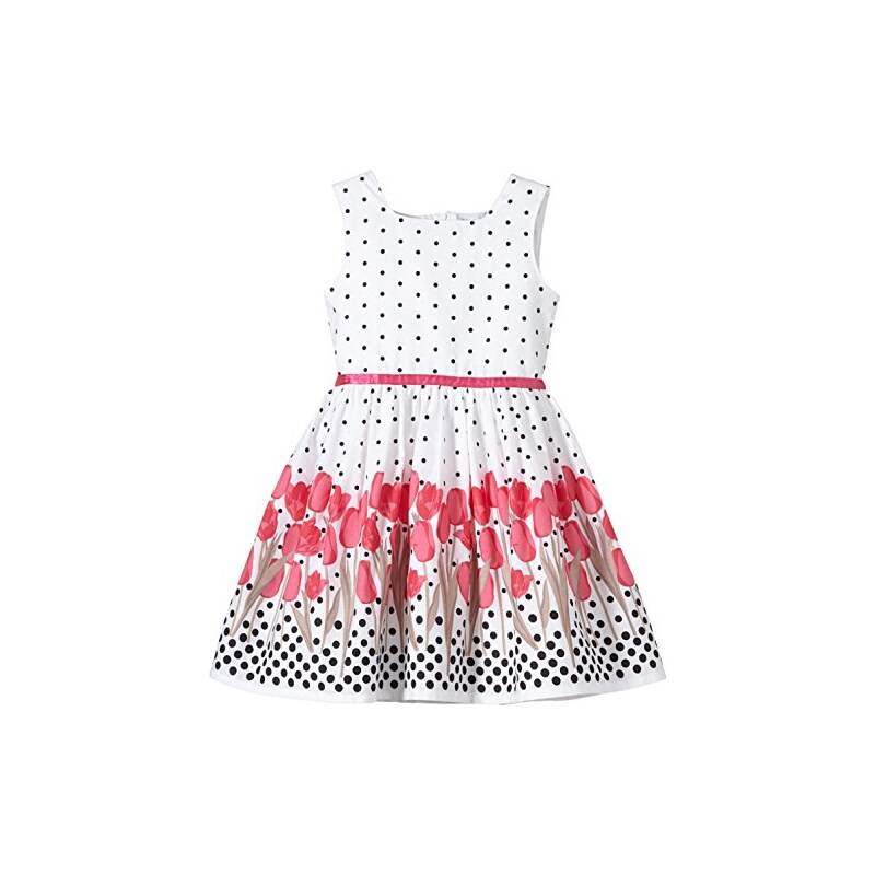 Happy Girls Mädchen Kleid mit süßen Polka Dots und Tulpen Print