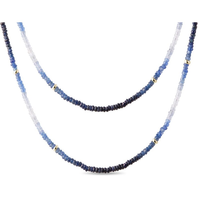 Saphir Halskette in Gelbgold KLENOTA K8014603