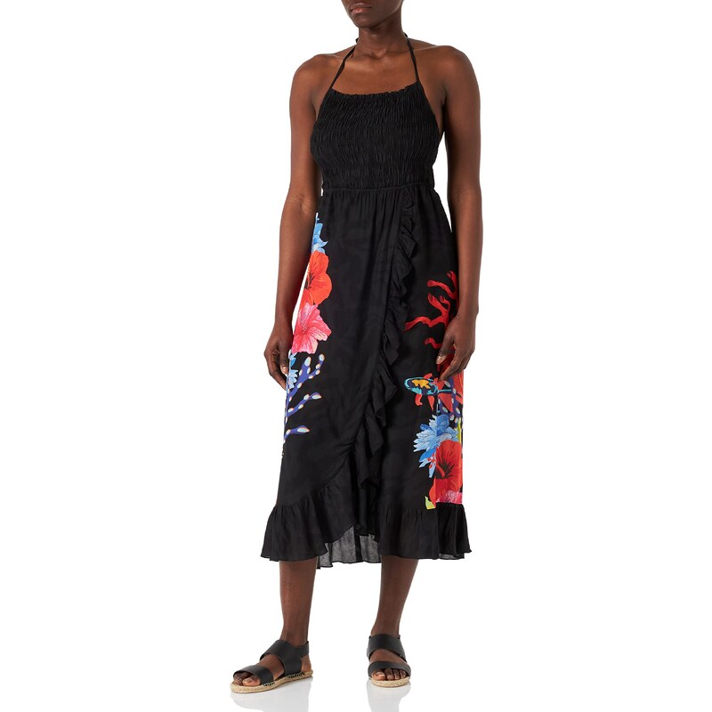Desigual Womens Vest_Pomelo Überwurf für Schwimmbekleidung, Black, XL