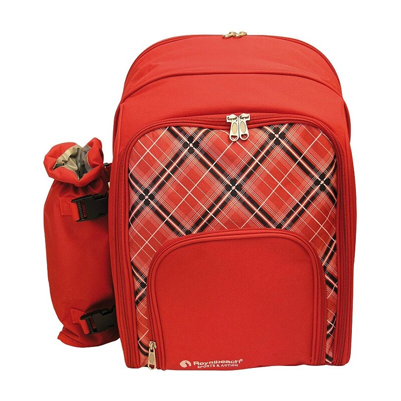 Royalbeach® Rucksack mit Flaschenhalter und Ausstattung für 4 Personen, »Picknick Rucksack«