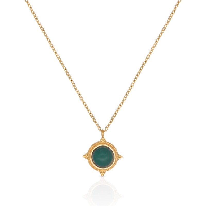 GREEN CAT EYE NECKLACE