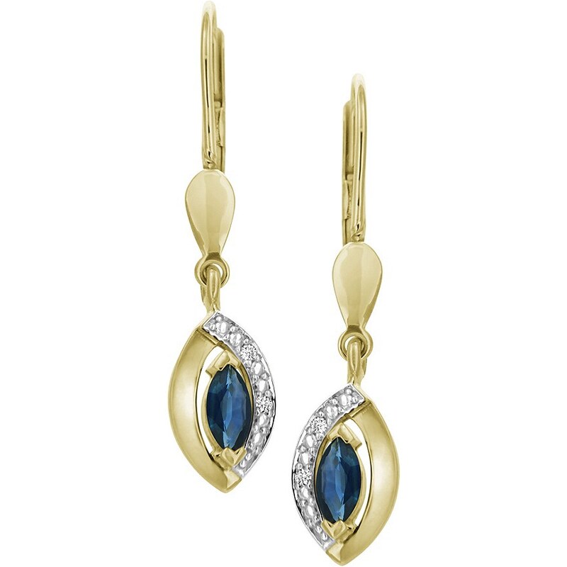 Vivance Jewels Ohrschmuck: Paar Ohrhänger "Safir" mit Diamanten
