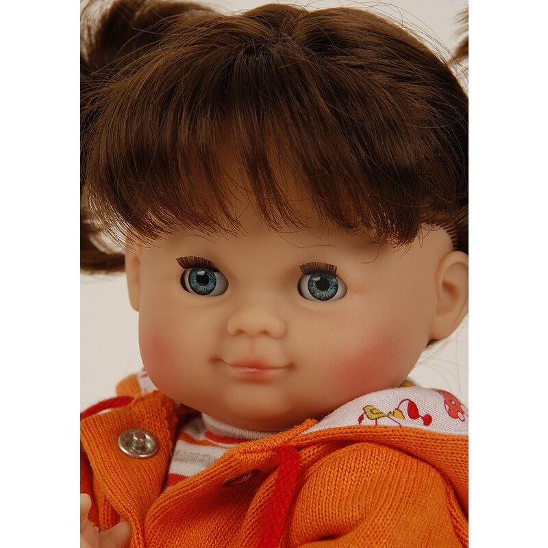 Puppe, Schildkröt-Puppen, »Schlummerle, 32 cm, braune Haare, mit Zöpfen«