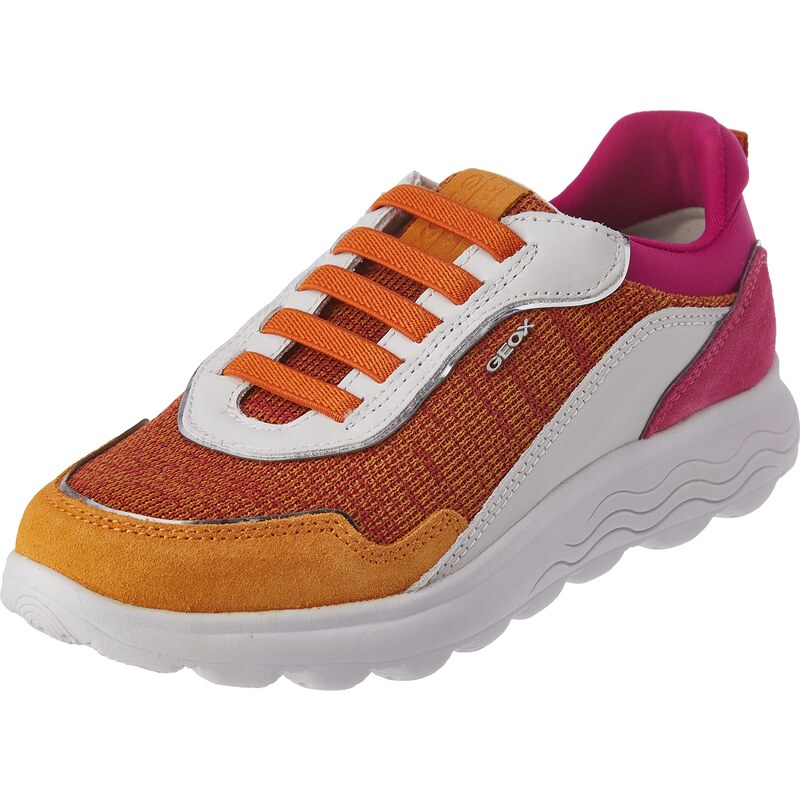 Geox Damen D Spherica D Sneakers, Orange Fuchsia, 38 EU