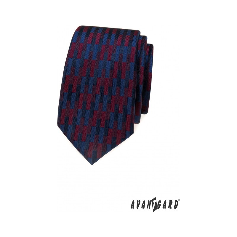 Avantgard Schmale Krawatte mit farbigem geometrischem Muster