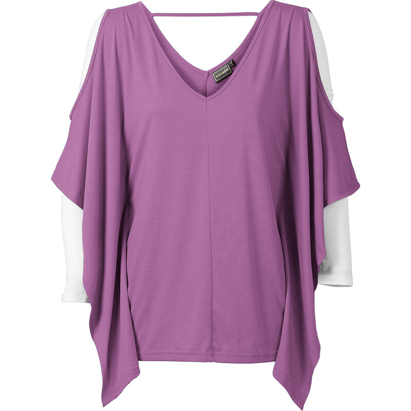 RAINBOW Shirt Tunika 3/4 Arm in lila für Damen von bonprix