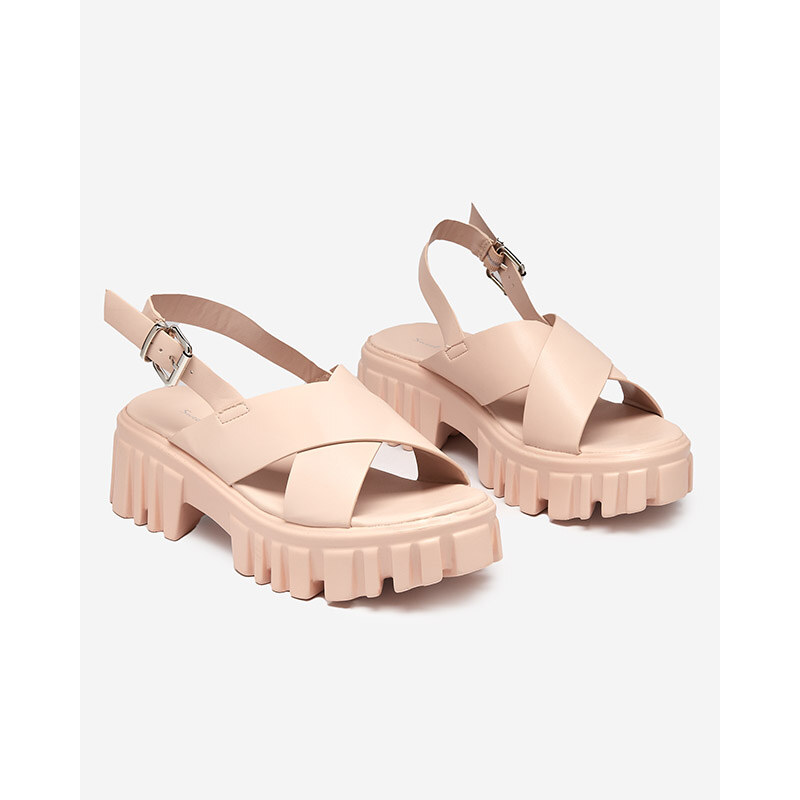 Sweet shoes Hellrosa Damensandale auf massiver Otida-Sohle - Footwear - Hell-Pink || pink