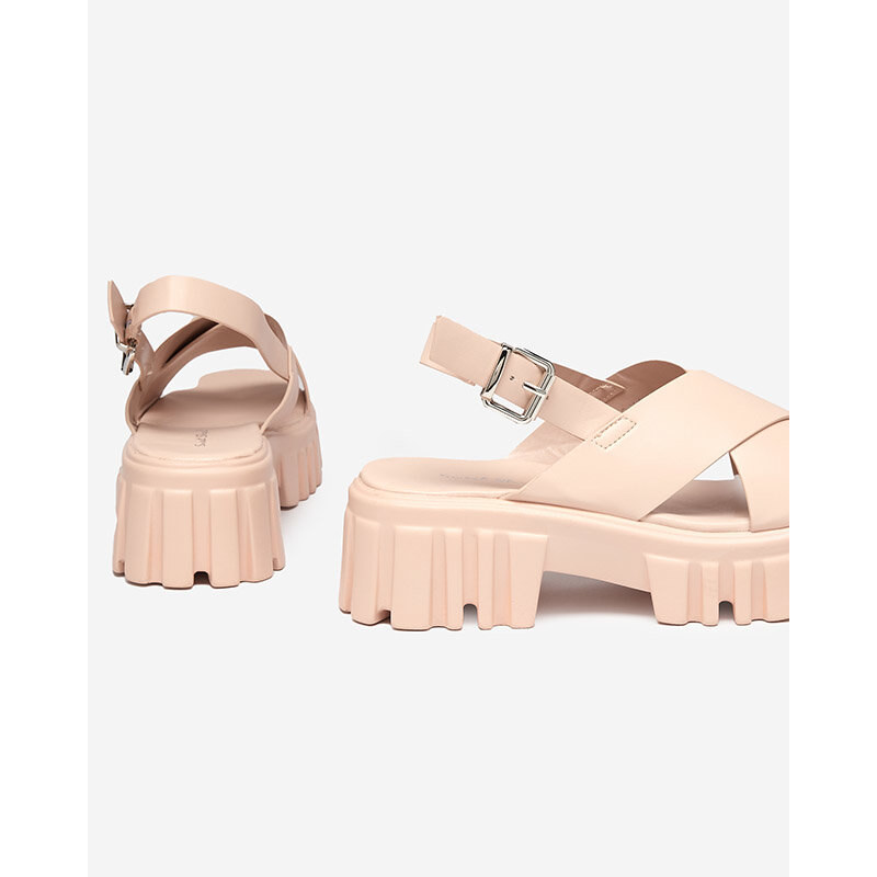 Sweet shoes Hellrosa Damensandale auf massiver Otida-Sohle - Footwear - Hell-Pink || pink
