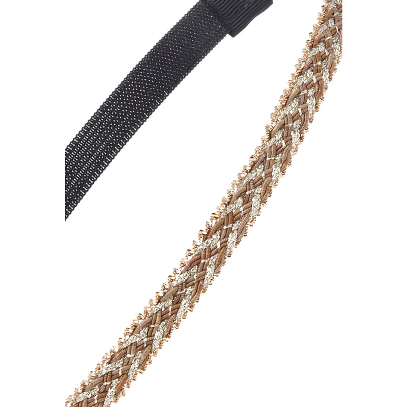 FOREVER21 Geflochtenes Metallic-Haarband