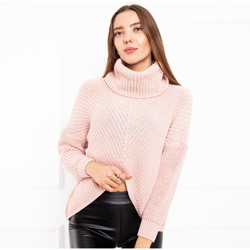 NEW COLLECTION Rosa Rollkragenpullover für Damen - Kleidung - pink || Hell-Pink