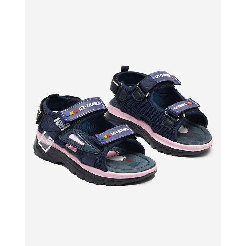Bessky Mädchensandalen in marineblau Umaf-Schuhe - pink || blau