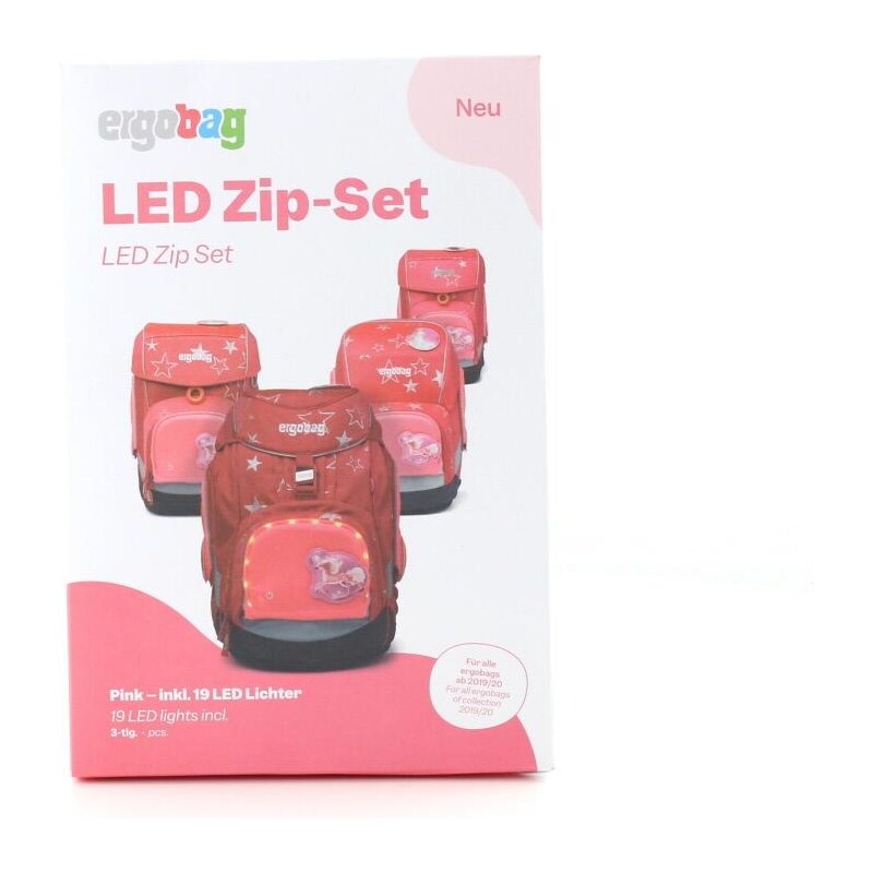 ergobag LED Zip-Set 3-tlg Pink ab 2019/20