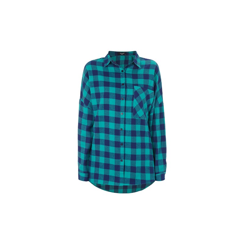 Sisters Point Oversize Flanellbluse mit Brusttasche