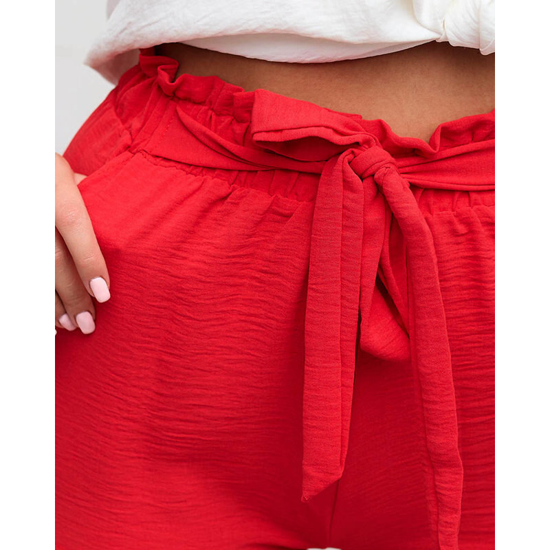 Must Rote Damenshorts mit Taschen - Kleidung - rot