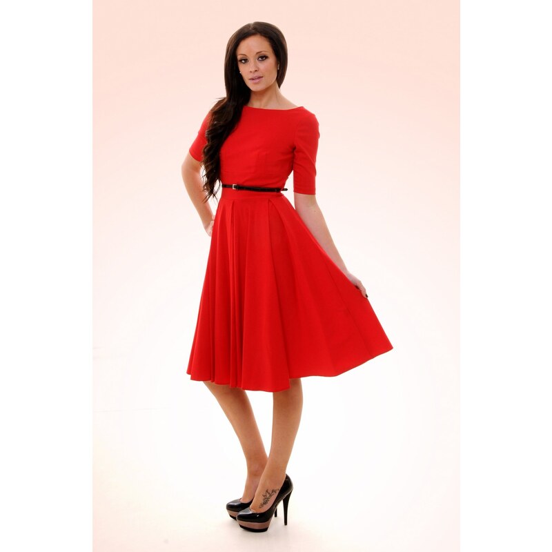 The Pretty Dress Company Red Hepburn Full Circle 50s retro shift dress