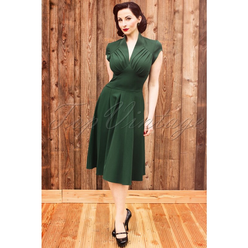 Miss Candyfloss TopVintage exclusive ~ 50s Odette Green swing dress
