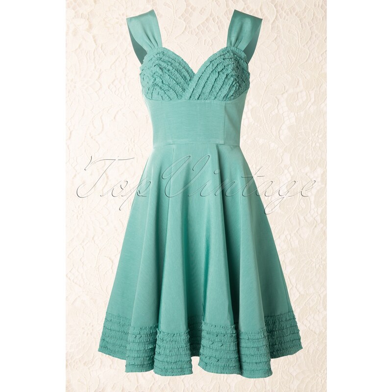 50s Deb Dress in Turquoise
