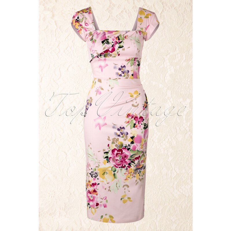 The Pretty Dress Company Cara Dress in The Pink Seville Floral Print