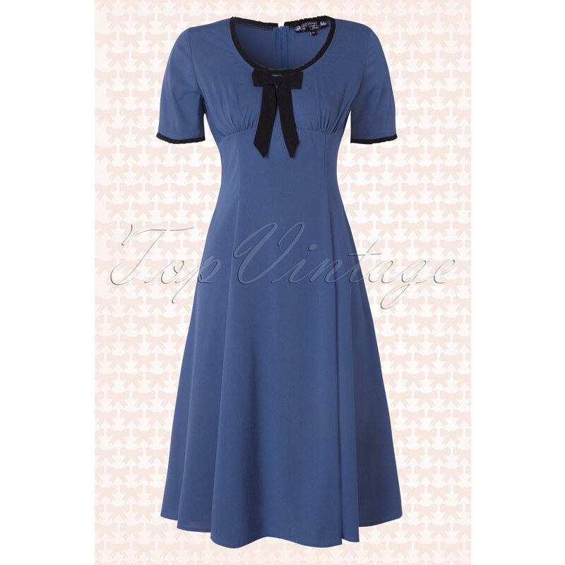 Bunny 50s Alveira Dress Cobalt Blue