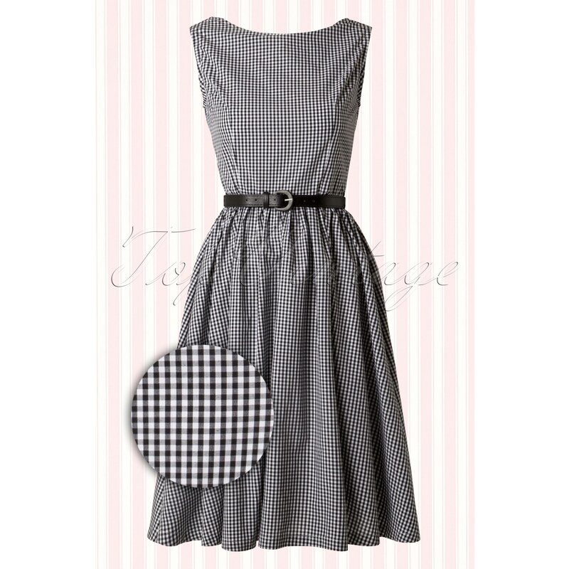 Lindy Bop 50s Audrey Picnic Swing Dress in Black and White