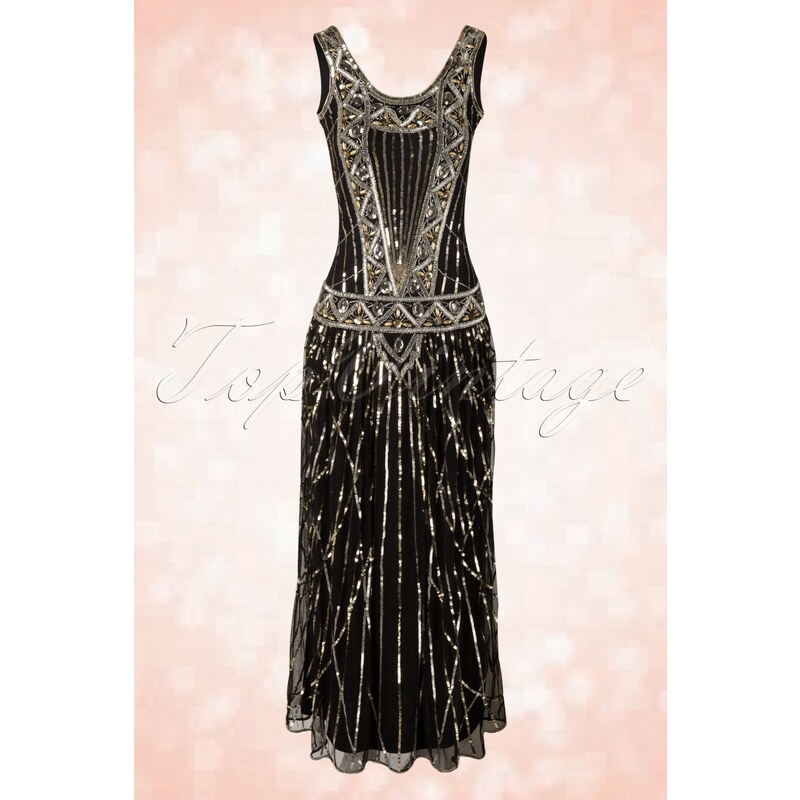 Frock and Frill 20s Francesca Maxi Dress in Black
