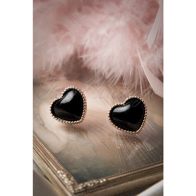 From Paris with Love! 60s Love Is In The Ear-Rings in Black