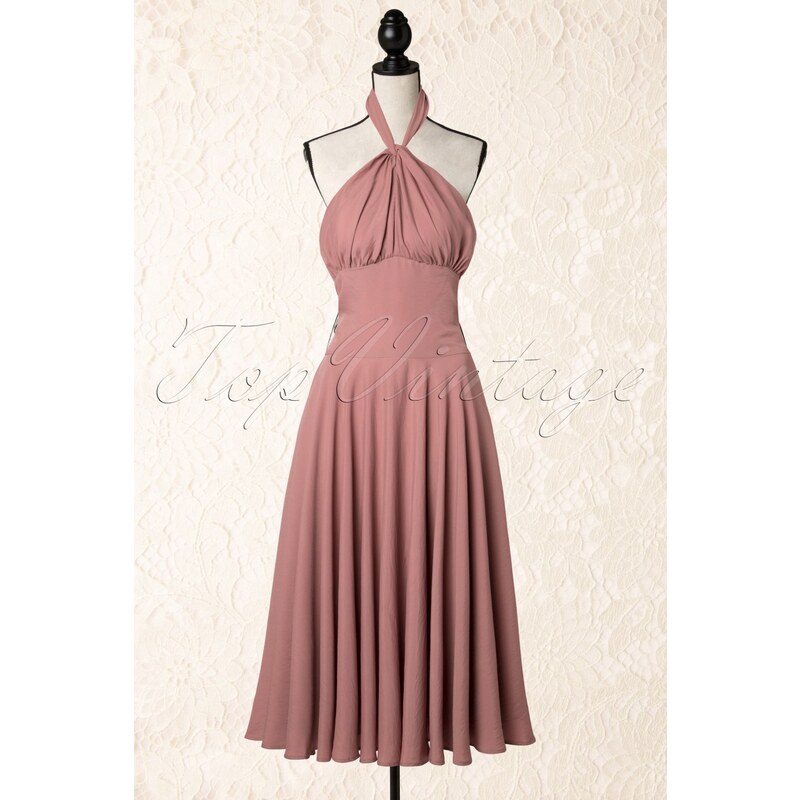 Collectif Clothing 50s Izabela Swing Dress in Pink