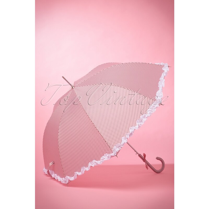 So Rainy 50s We Love Polkadots Umbrella in Pink
