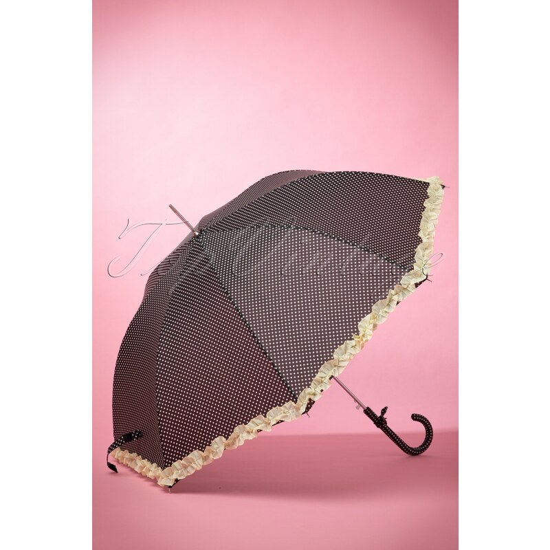 So Rainy 50s We Love Polkadots Umbrella in Black