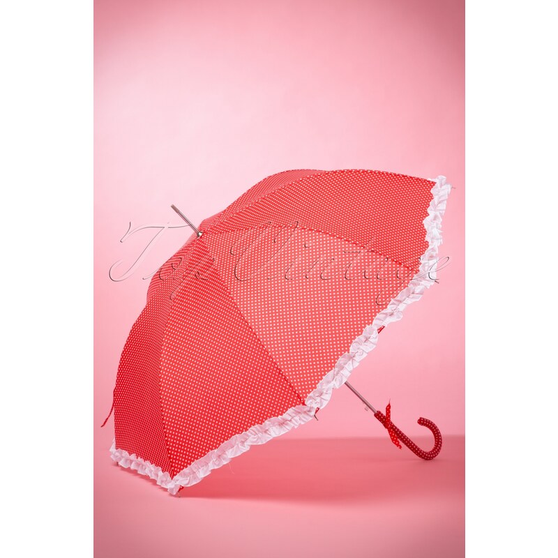 So Rainy 50s We Love Polkadots Umbrella in Red