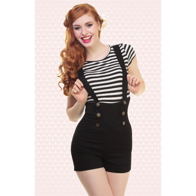 Collectif Clothing 50s Franky Shorts Black