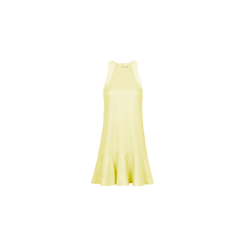 Topshop **Strukturiertes, ausgestelltes Kleid von Unique - Gelb