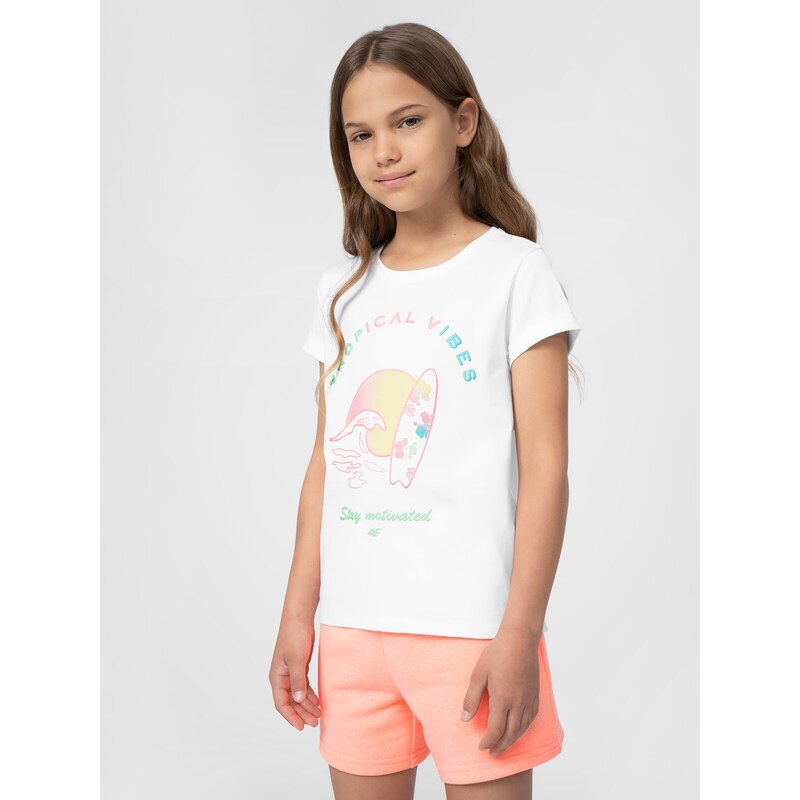 4F T-Shirt mit Print für Mädchen - 152
