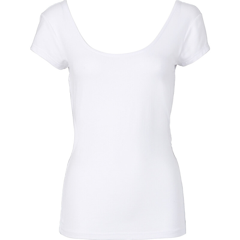 RAINBOW Shirt mit Rückendetail kurzer Arm in weiß für Damen von bonprix