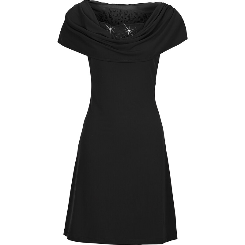 BODYFLIRT Shirtkleid/Sommerkleid in schwarz von bonprix