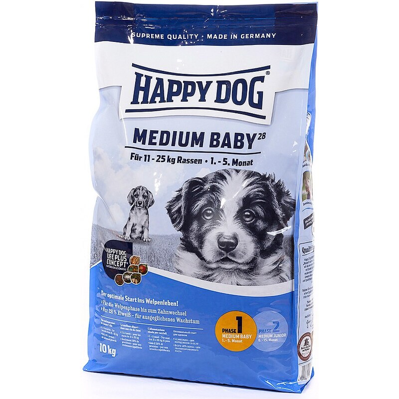 HAPPY DOG Hundetrockenfutter »Medium Baby«, 10 kg