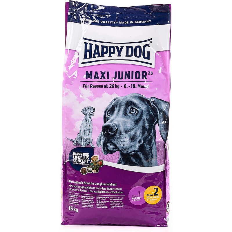HAPPY DOG Hundetrockenfutter »Maxi Junior«, 15 kg