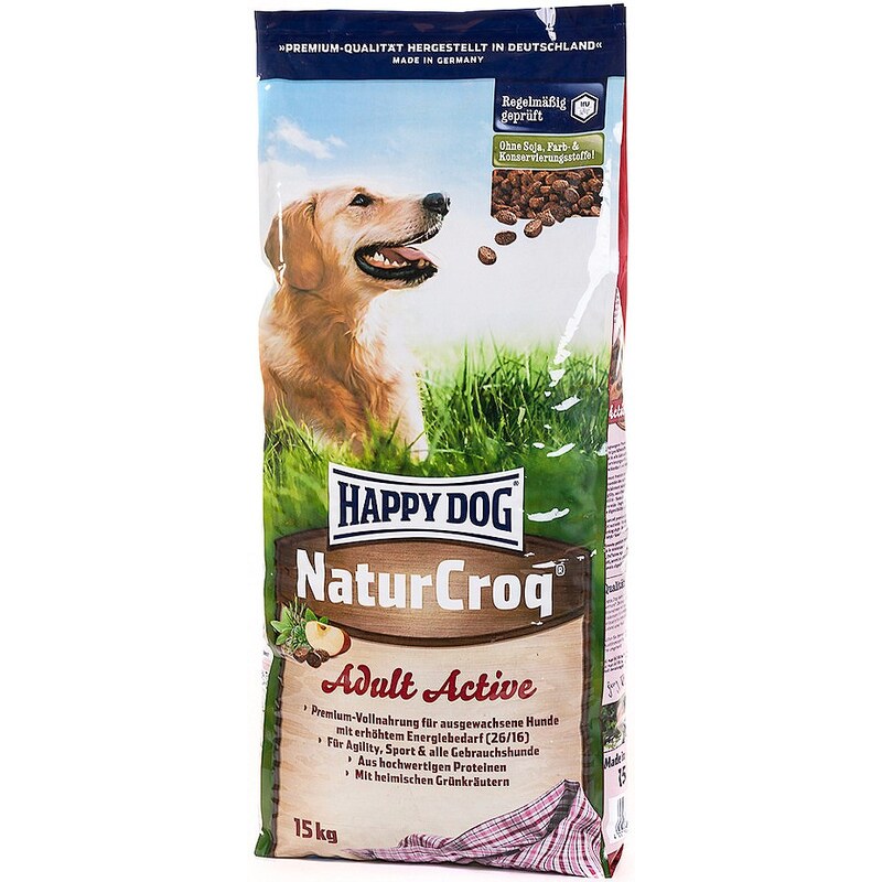 HAPPY DOG Hundetrockenfutter »NaturCroq Adult Active«, 15 kg