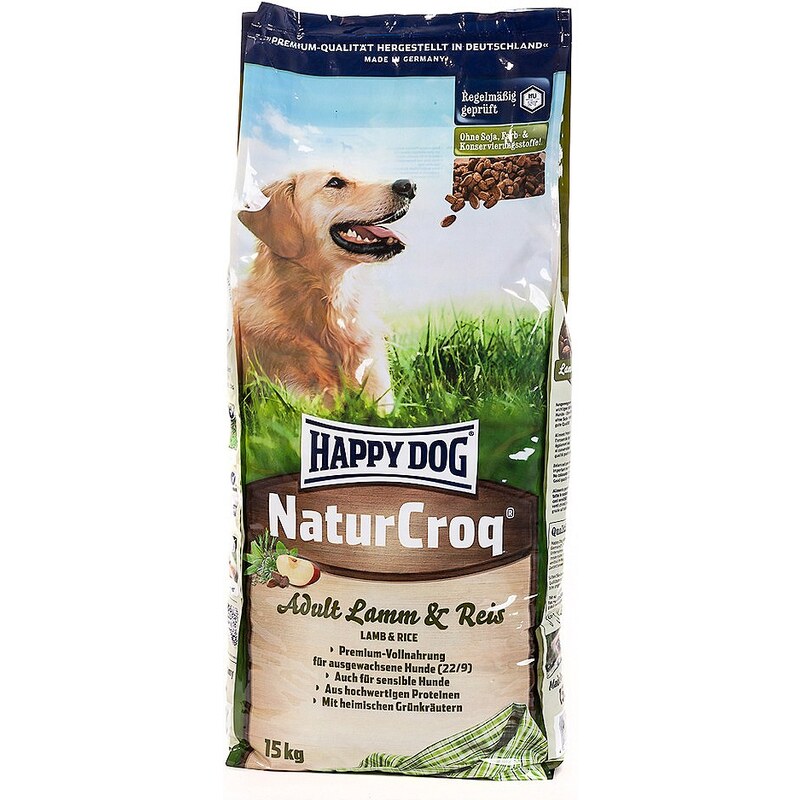 HAPPY DOG Hundetrockenfutter »NaturCroq Adult Lamm & Reis«, 15 kg