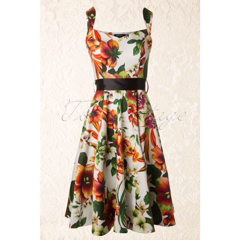 Hearts & Roses 50s Summer Floral Swing Dress